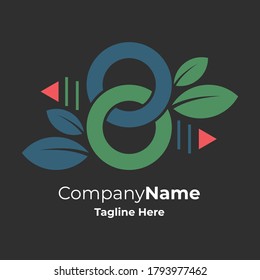 Nature symbol. Farm logo concept illustration. Leaves logo vector. Eps 10