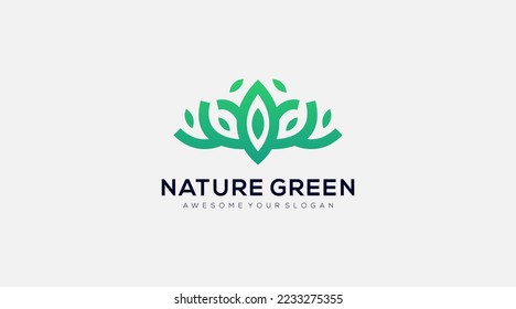 Nature Symbol icon green business logo design