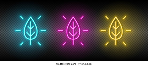 Nature symbol neon vector icon.