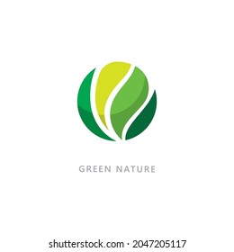 Nature symbol organic logo concept