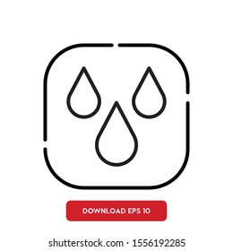 Nature symbol, rain outline vector icon