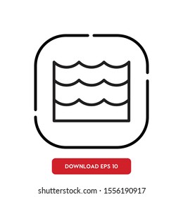 Nature symbol, river outline vector icon. Modern, simple flat vector illustration for web site or mobile app