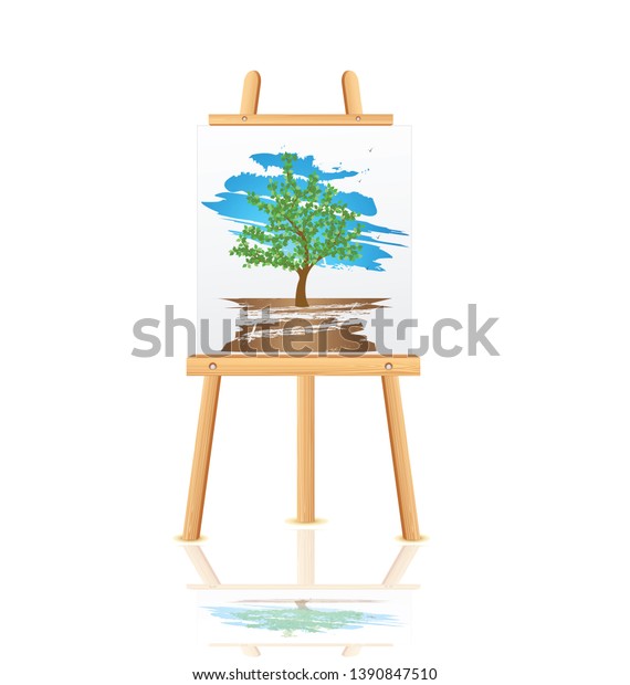 Nature Table Tree Design Decor Stock Vector (Royalty Free) 1390847510 ...