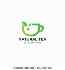 Nature Tea logo design template full vector EPS 10