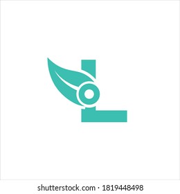 Nature Tech letter L logo design vector template
