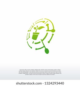 Nature Tech logo designs template, Agriculture logo template