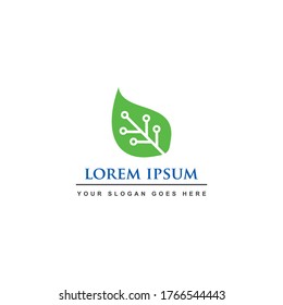 nature tech logo , energy leaf logo