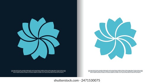 Nature tech logo template Premium Vector