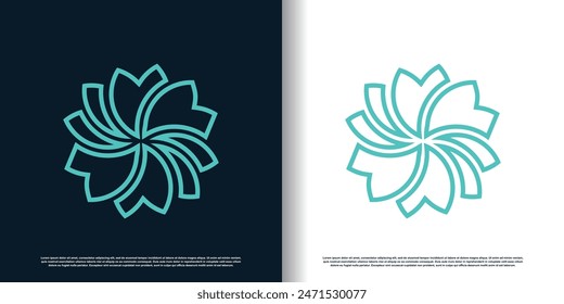 Logotipo de tecnología de Naturaleza Plantilla Premium Vector