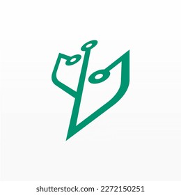 Nature and technology logo design concept. Technology logo template