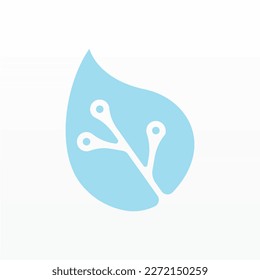 Nature and technology logo design concept. Technology logo template