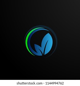 nature technology vector logo, symbol, sign, or mark for environment company
