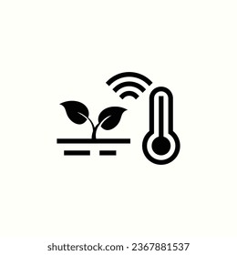 nature, temperature control black icon, isolated icon in light background, perfect for website, blog, logo, graphic design, social media, UI, mobile app
