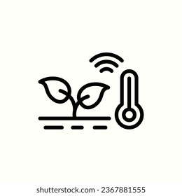 nature, temperature control icon, isolated icon in light background, perfect for website, blog, logo, graphic design, social media, UI, mobile app