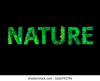 Nature text background green plants