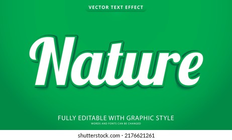 Nature Text Effect Editable With Graphic Style