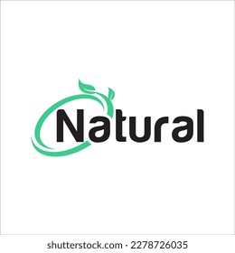 Nature Text Logo Design Template