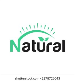Nature Text Logo Design Template