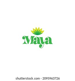 Nature Text-based font type wordmark logo design 