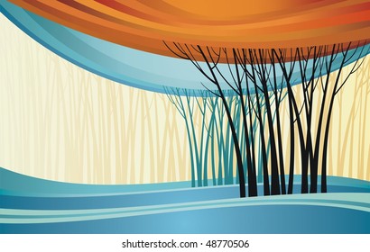 Nature theme background vector