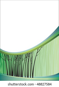 Nature theme banner vector