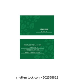 Nature theme business card