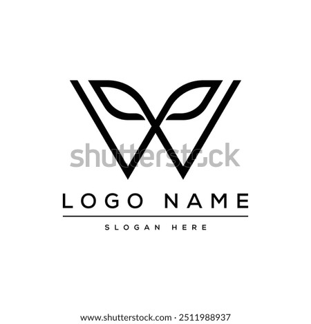 Nature theme letter W logo design with leaves vector. W nature. W leaf logo, suitable for nature business logos, nature ecology logo symbols, health logos, leaf