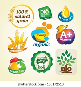 Nature themed labels and badges