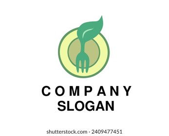 Nature Themed restaurant logo. fork and leaf concept logo for your restaurant. easy to edit and customize.