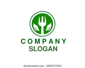 Nature Themed restaurant logo. fork and leaf concept logo for your restaurant. easy to edit and customize.