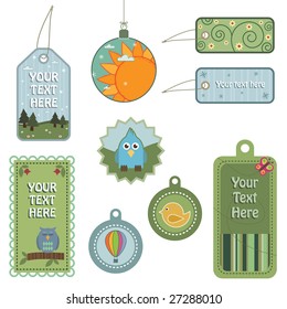 nature themed tags and decorations