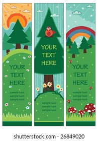 nature themed vertical banners #2 with copy space