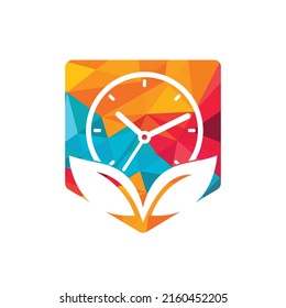 Nature time vector logo design template. Energy time and diet time logo concept.