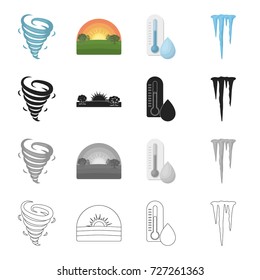 Nature, time, year and other web icon in cartoon style. Icicle, ice, winter,icons in set collection.