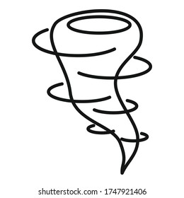 Nature tornado icon. Outline nature tornado vector icon for web design isolated on white background