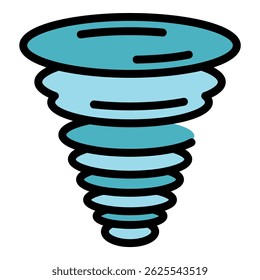 Nature tornado icon. Outline nature tornado vector icon color flat isolated