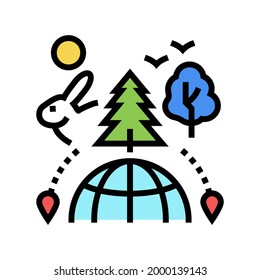 nature tourism color icon vector. isolated symbol illustration