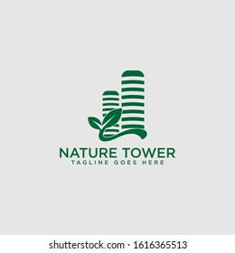 Nature Tower Logo Template Design