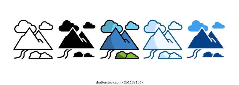 Nature Trail Icon Set Multiple Style Collection