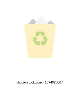 nature trash logo vector illustration. trash design template. recycle trash icon.