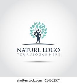 Nature Tree Abstract Logo Template. Vector Illustrator Eps. 10