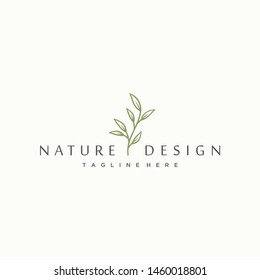 nature tree branch leaf vector icon illustration logo design