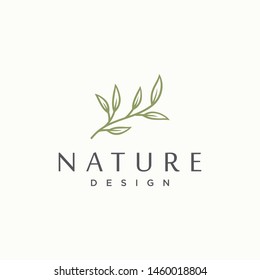 nature tree branch leaf vector icon illustration logo design