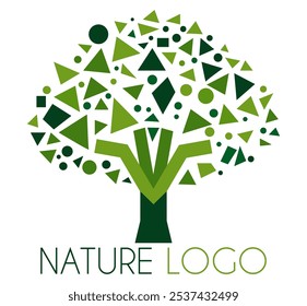 nature tree ecology logo for your business or company vector illustration isolated on white background