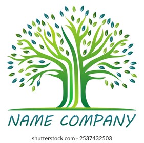 nature tree ecology logo for your business or company vector illustration isolated on white background