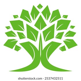 nature tree ecology logo for your business or company vector illustration isolated on white background