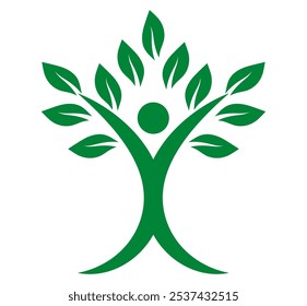 nature tree ecology logo for your business or company vector illustration isolated on white background