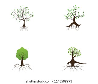Nature tree icon logo design vector illustration