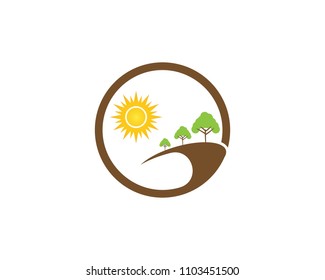 Nature tree icon logo vector template