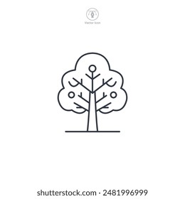 Nature Tree Icon symbol vector illustration isolated on white background